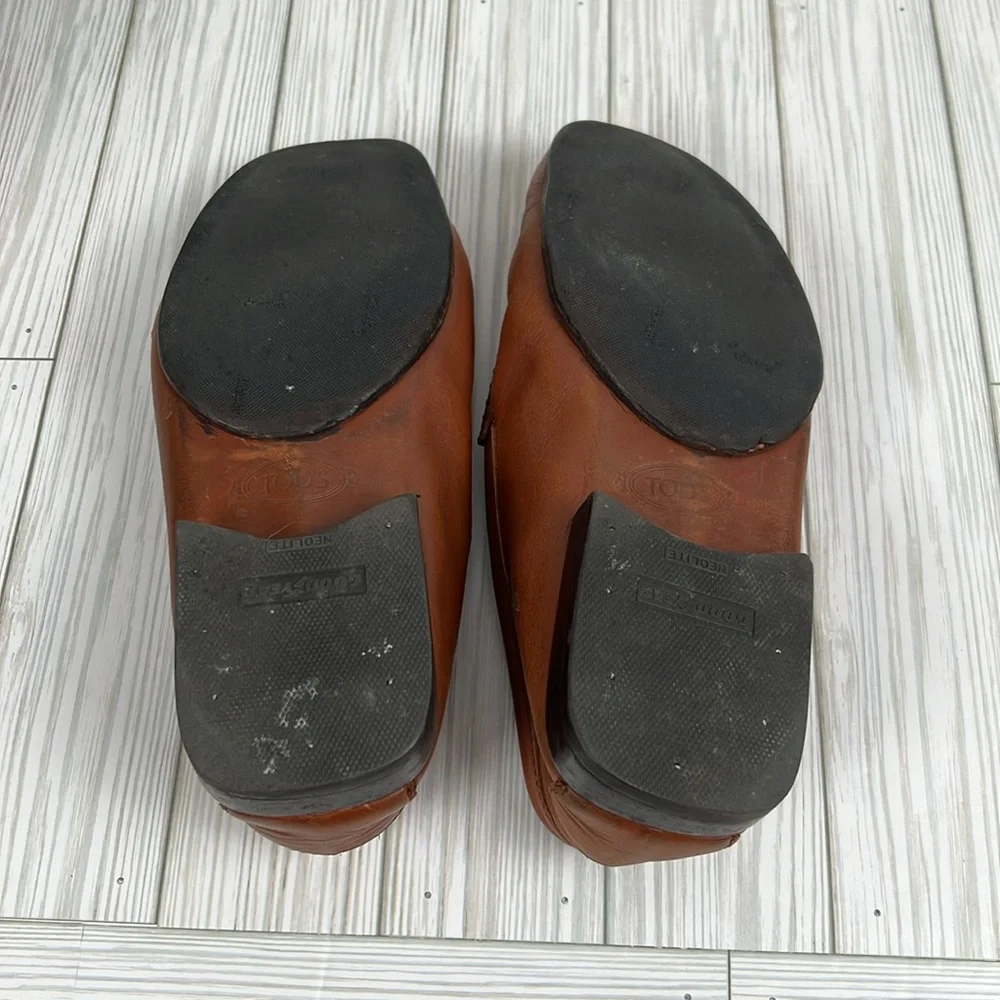 Tod's Men’s Brown Leather Penny Slip On Loafers‎ Size 8